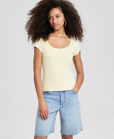 And Now This Women's Scoop-neck Short-sleeve T-shirt, Macy's Exclusive In Green
