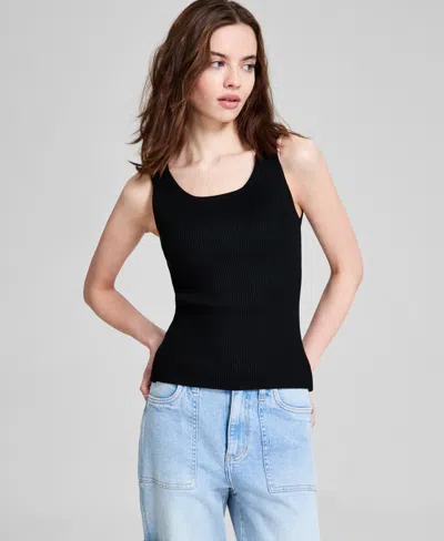 And Now This Women's Scoop-neck Sleeveless Tank Top, Exclusively At Macy's In Black