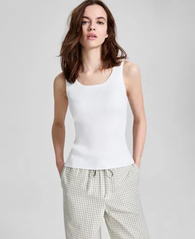 And Now This Women's Scoop-neck Sleeveless Tank Top, Exclusively At Macy's In White