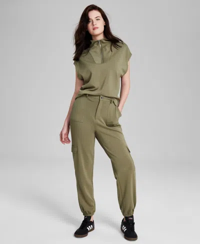 And Now This Women's Scuba Cargo Joggers, Created For Macy's In Crushed Or