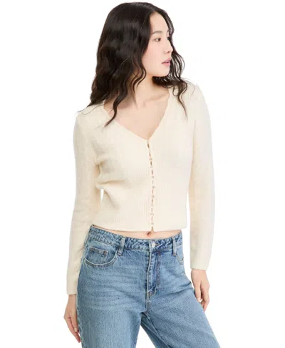 And Now This Women's Sculpted Cable-knit Cardigan, Macy's Exclusive In Palomino