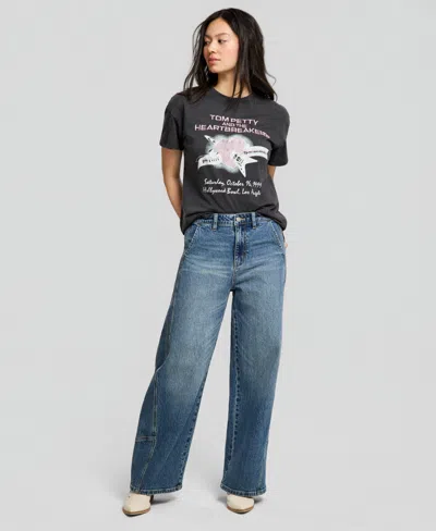 And Now This Women's Seamed Wide-leg Jeans, Macy's Exclusive In Blue