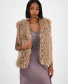 And Now This Women's Shaggy Faux-fur Vest, Macy's Exclusive In Brown