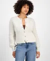 And Now This Women's Shaker Stitch Button-front Cardigan, Macy's Exclusive In White