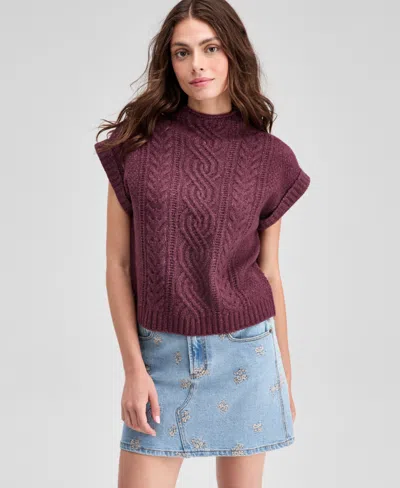 And Now This Women's Sleeveless Funnel-neck Sweater, Exclusively At Macy's In Brown