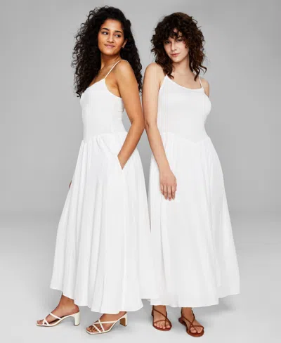 And Now This Women's Sleeveless Smocked Maxi Dress, Created For Macy's In White