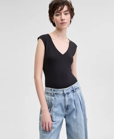 And Now This Women's Sleeveless V-neck Bodysuit, Exclusively At Macy's In Black