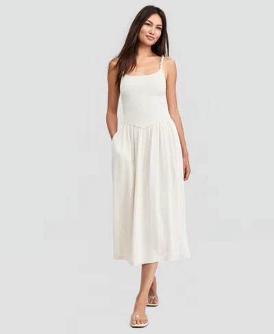 And Now This Women's Smocked Beaded-strap Dress, Macy's Exclusive In Multi