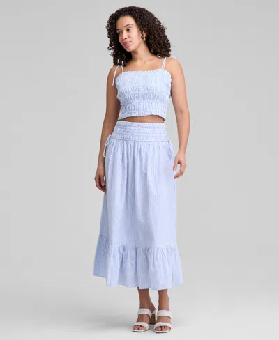 And Now This Women's Smocked Seersucker Maxi Skirt, Exclusively At Macy's