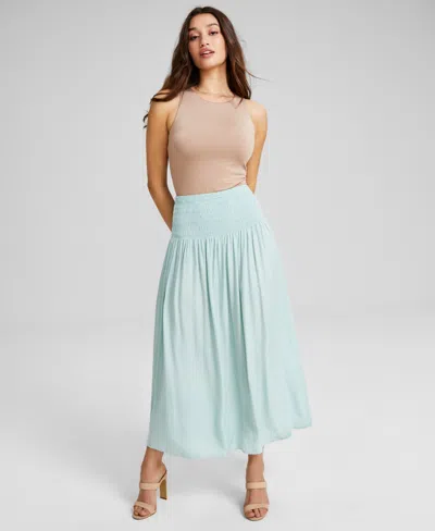 And Now This Women's Smocked Waist Maxi Skirt In Harbor Gre