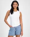 And Now This Women's Snap-closure Ribbed Tank, Exclusively At Macy's In White