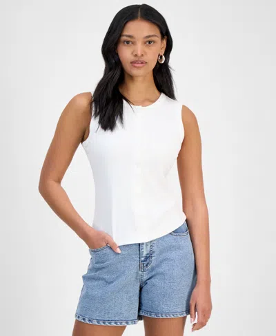 And Now This Women's Snap-closure Ribbed Tank, Exclusively At Macy's