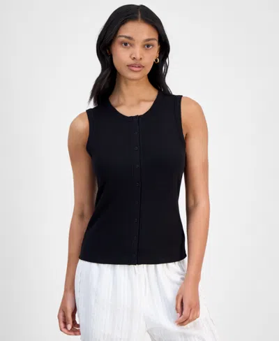 And Now This Women's Snap-closure Ribbed Tank, Exclusively At Macy's