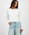 And Now This Women's Soutache-trim Cropped Cardigan, Macy's Exclusive In White