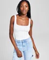 AND NOW THIS WOMEN'S SQUARE-NECK SLEEVELESS THONG BODYSUIT