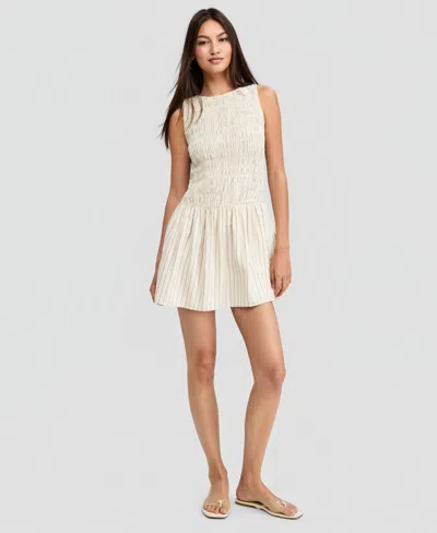 And Now This Women's Stripe Mini Dress, Macy's Exclusive In Brown