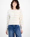 And Now This Women's Striped Button Front Cardigan In Cream  Tan Stripe