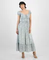 And Now This Women's Sweetheart-neck Maxi Dress, Exclusively At Macy's In Blue Floral