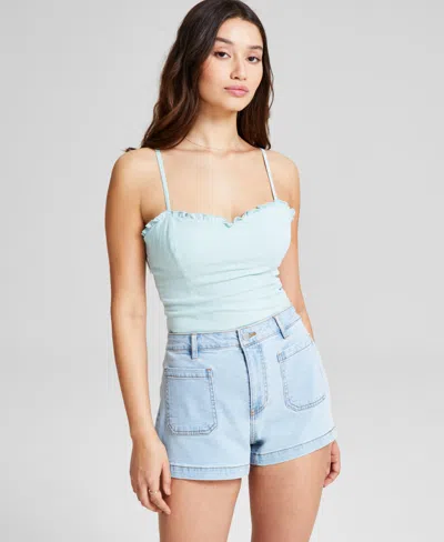 And Now This Women's Sweetheart-neck Sleeveless Woven Bodysuit, Created For Macy's In Harbor Green