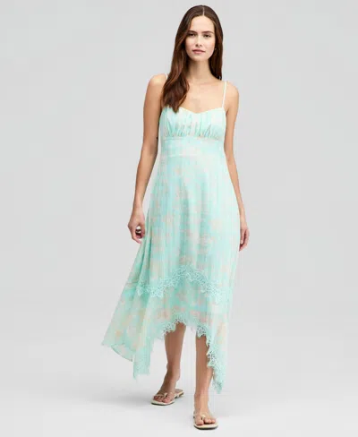 And Now This Women's Textured Scoop-neck Slip Dress, Exclusively At Macy's In Blue