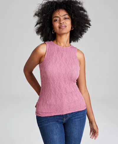 And Now This Women's Textured Sleeveless Tank Top, Created For Macy's In Saxifrage