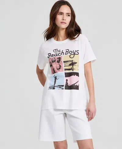 And Now This Women's The Beach Boys Graphic-print Crewneck T-shirt, Macy's Exclusive In White