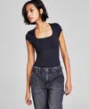 And Now This Women's Tiara Rounded-square-neck Bodysuit