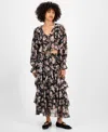 And Now This Women's Tiered Ruffle Midi Skirt, Macy's Exclusive In Multi