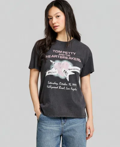 And Now This Women's Tom Petty Hollywood Bowl Graphic T-shirt, Macy's Exclusive In Black