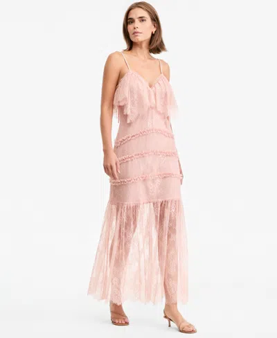And Now This Women's V-neck Lace Slip Dress, Macy's Exclusive In Pink