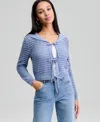 And Now This Women's Wide-collar Tie-front Cardigan, Macy's Exclusive