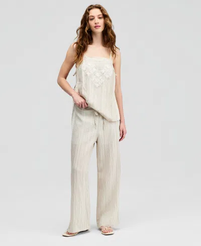And Now This Women's Wide-leg Drawstring Pants, Macy's Exclusive In Neutral