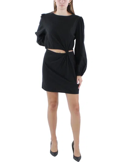And Now This Womens Cut-out Cotton Mini Dress In Black