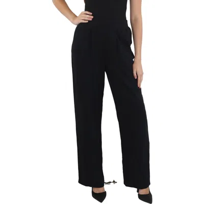 And Now This Womens Pocket Knit Straight Leg Pants In Black