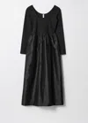 & Other Stories A-line Midi Dress In Black