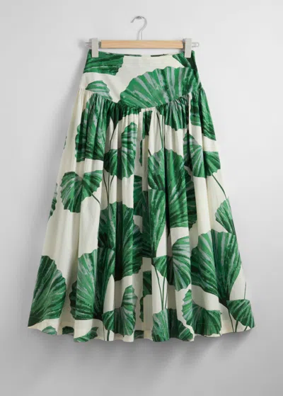 & Other Stories A-line Midi Skirt In White