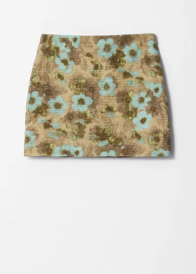 & Other Stories A-line Mini Skirt In Beige