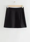 & Other Stories A-line Mini Skirt In Black