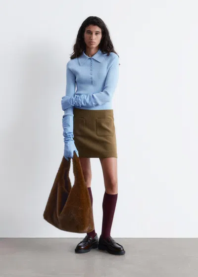 & Other Stories A-line Mini Skirt In Brown