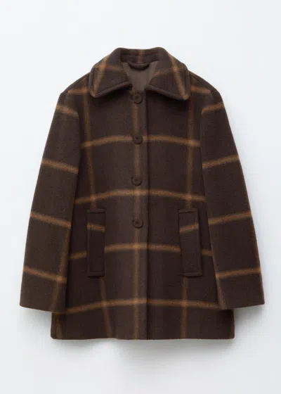 & Other Stories A-line Wool Coat In Brown