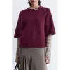 & Other Stories Alpaca & Wool Blend Elbow Sleeve Sweater In Burgundy