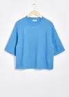 & Other Stories Alpaca-blend Knitted Top In Blue