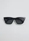 & Other Stories Angular Cat Eye Sunglasses In Black