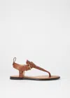& Other Stories Ankle-strap Leather Sandals In Beige
