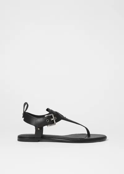 & Other Stories Ankle-strap Leather Sandals In Black