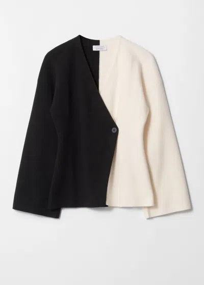 & Other Stories Asymmetric Cardigan In Black