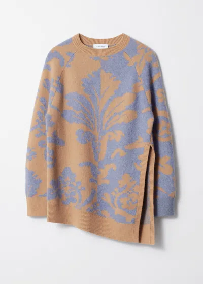 & Other Stories Asymmetric Jacquard Jumper In Blue