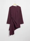 & Other Stories Asymmetric Mini Dress In Purple