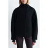 & Other Stories Asymmetric Oversize Wool Jacket In Black