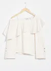 Shop & Other Stories Asymmetric Silk Top In White